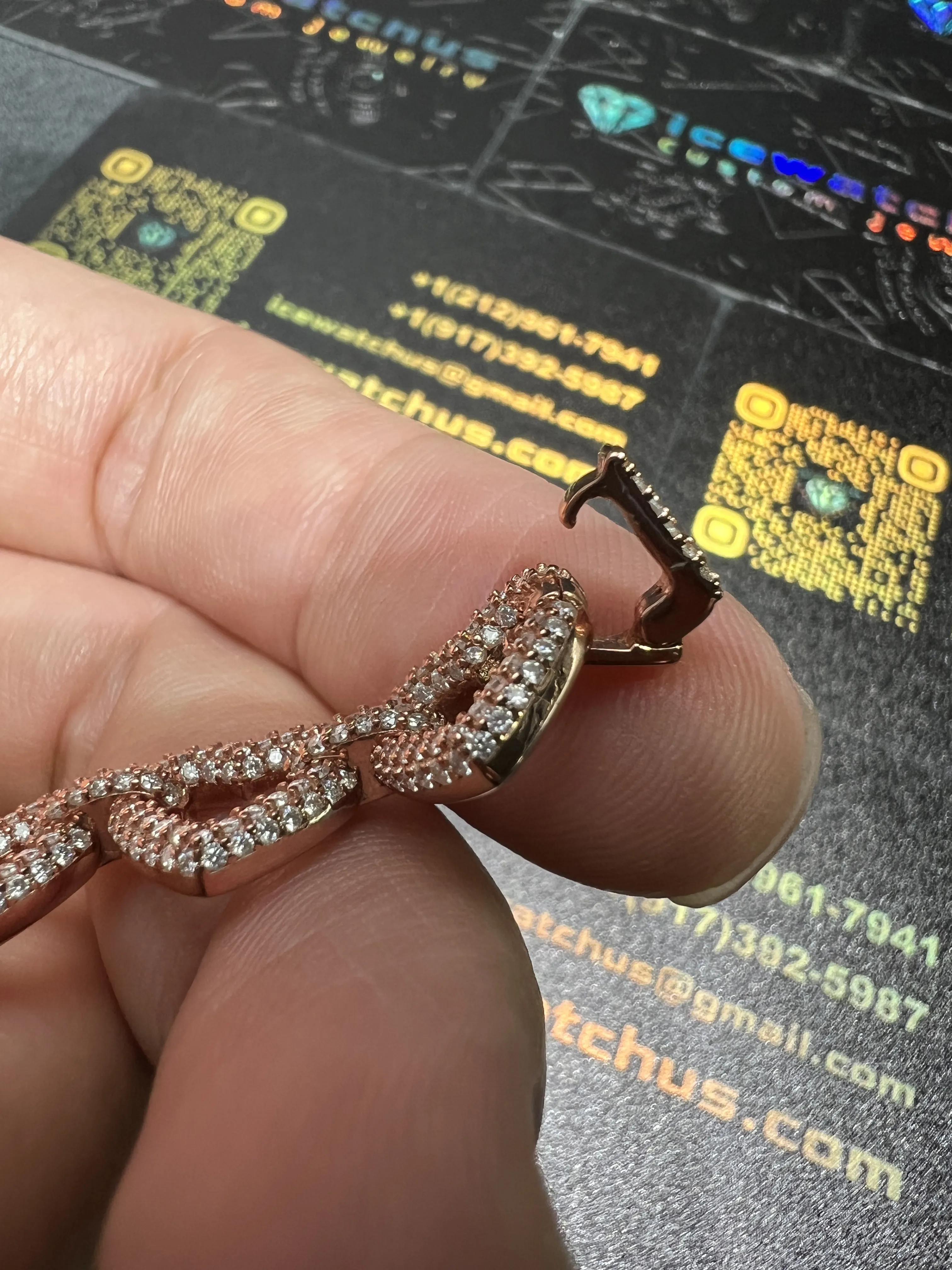 0105 Heart Bracelet 925 Slive Moissanite 8mm 7.5in D371319341 — view 6