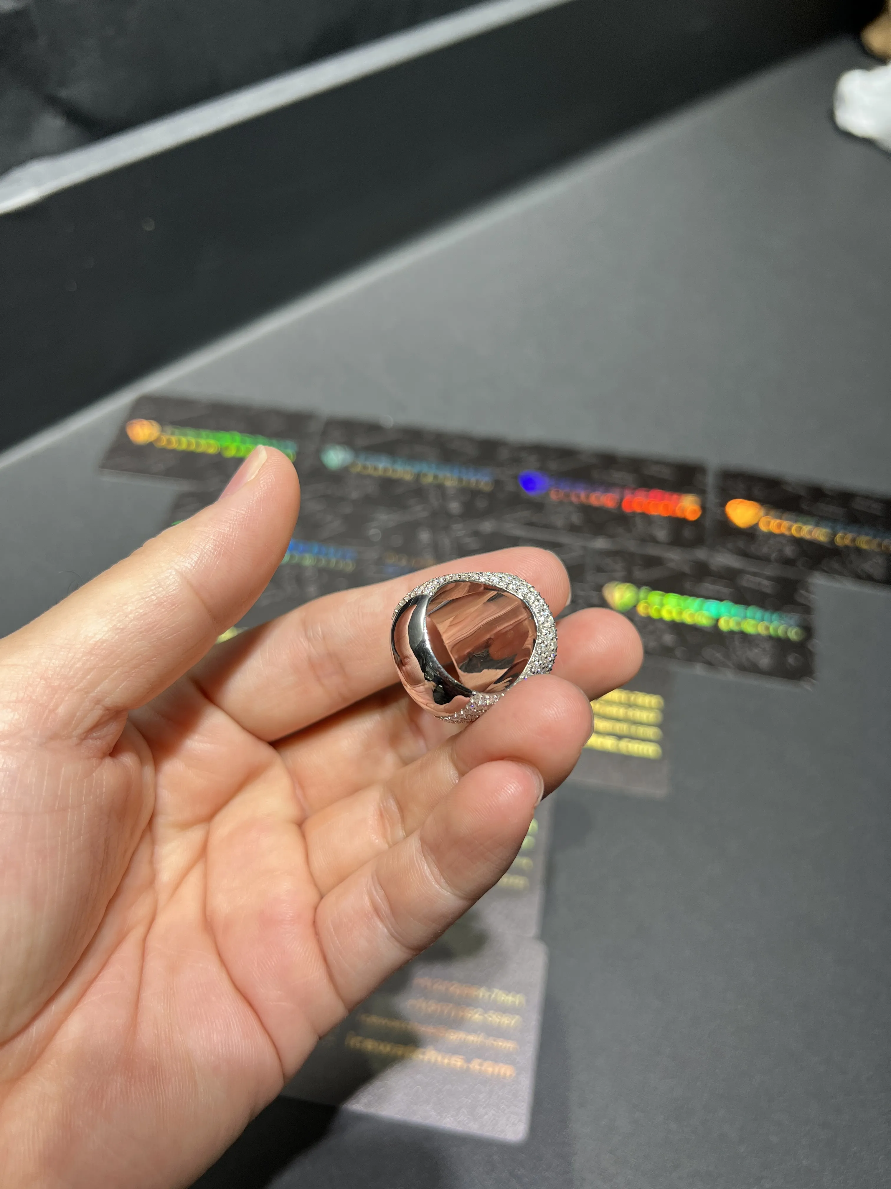 0102 Ring 925 silver with moissanite D337519338 — view 6