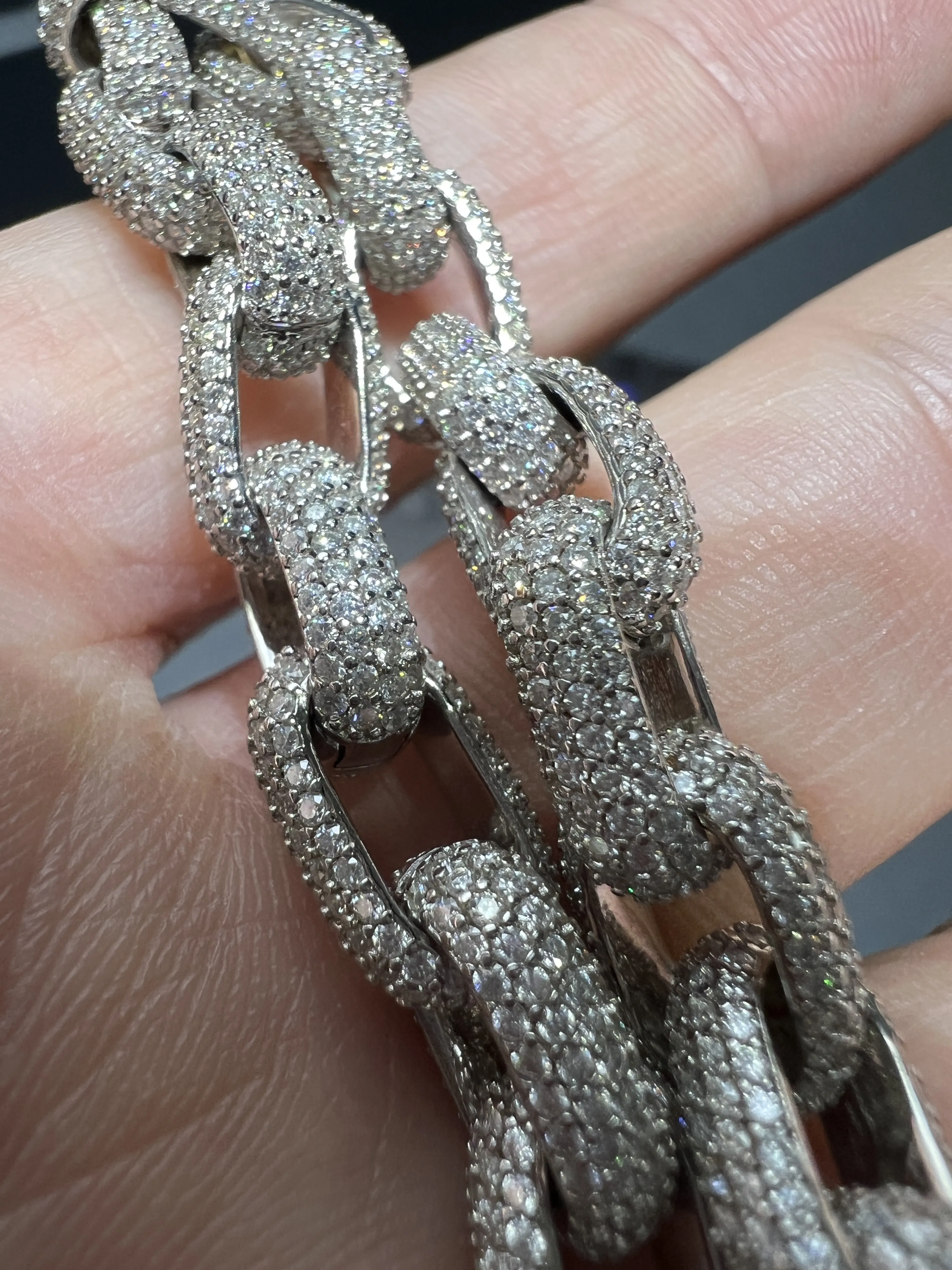 0104 925 Slive Moissanite Bracelets 8mm 7.5in D405019340 — view 3