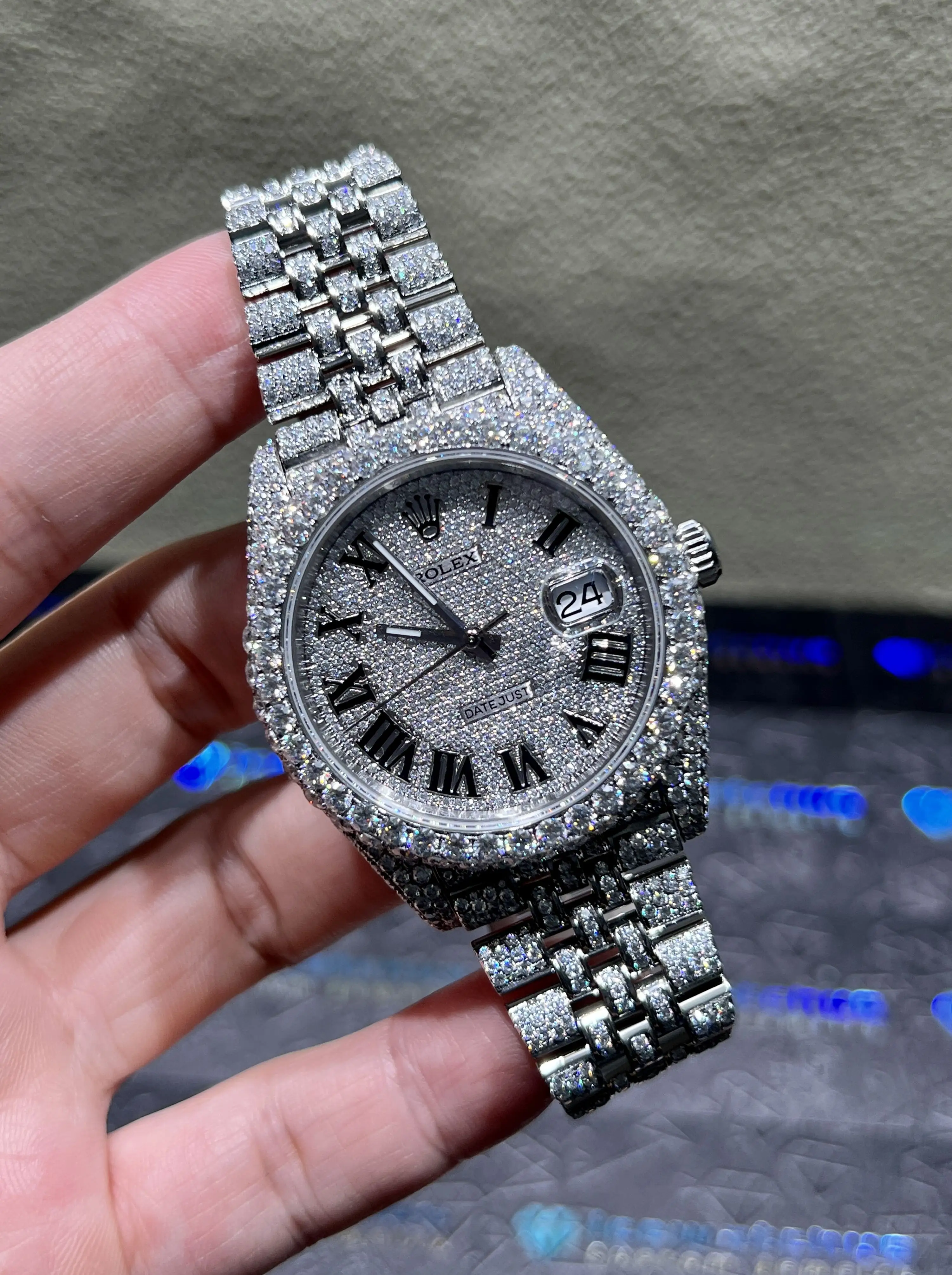 Datejust Pavé Dial Icedout Watch D1147519349 — view 2
