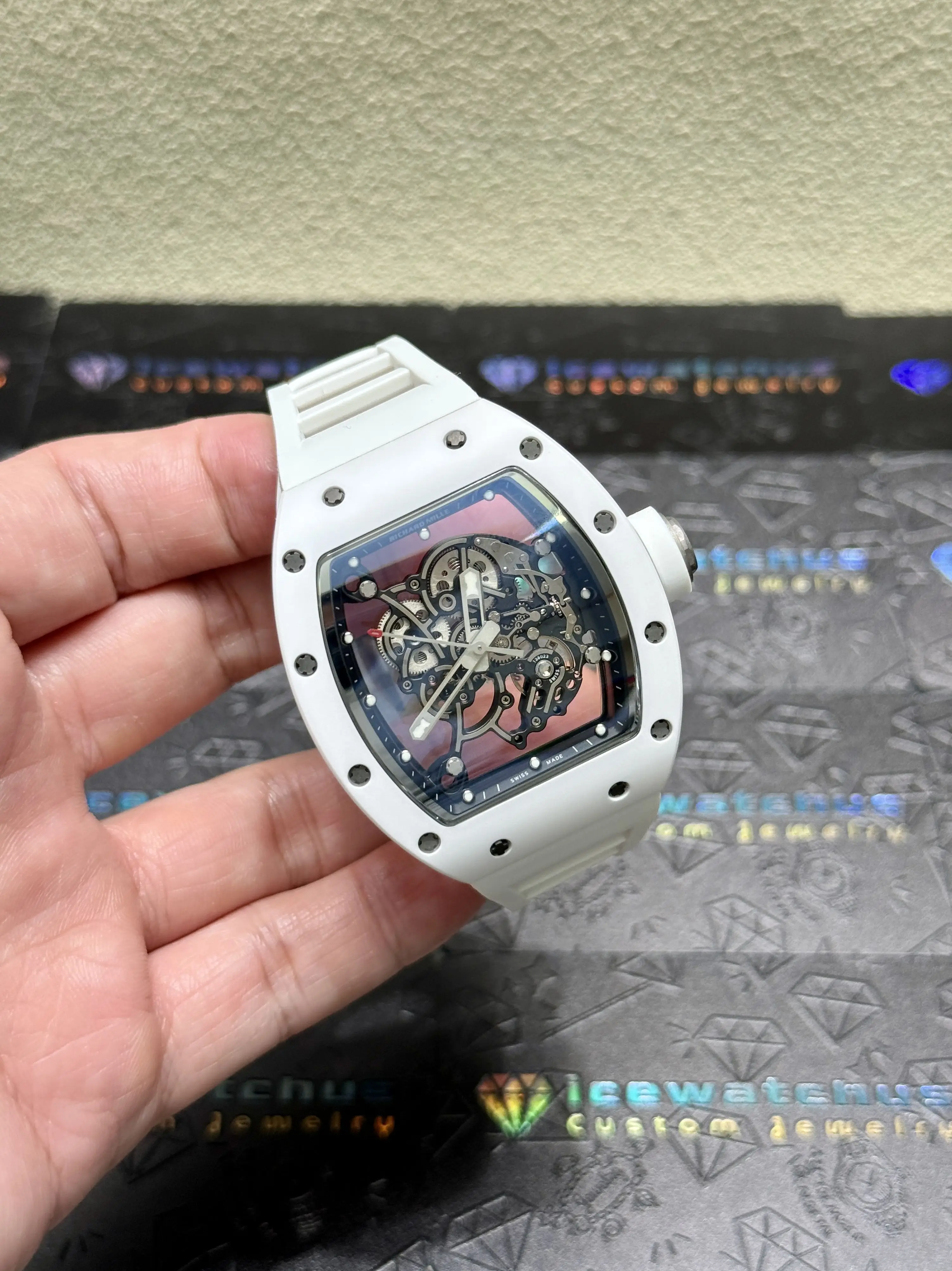 RM055 Skeleton Dial Ceramic Watch D661519343 — view 2