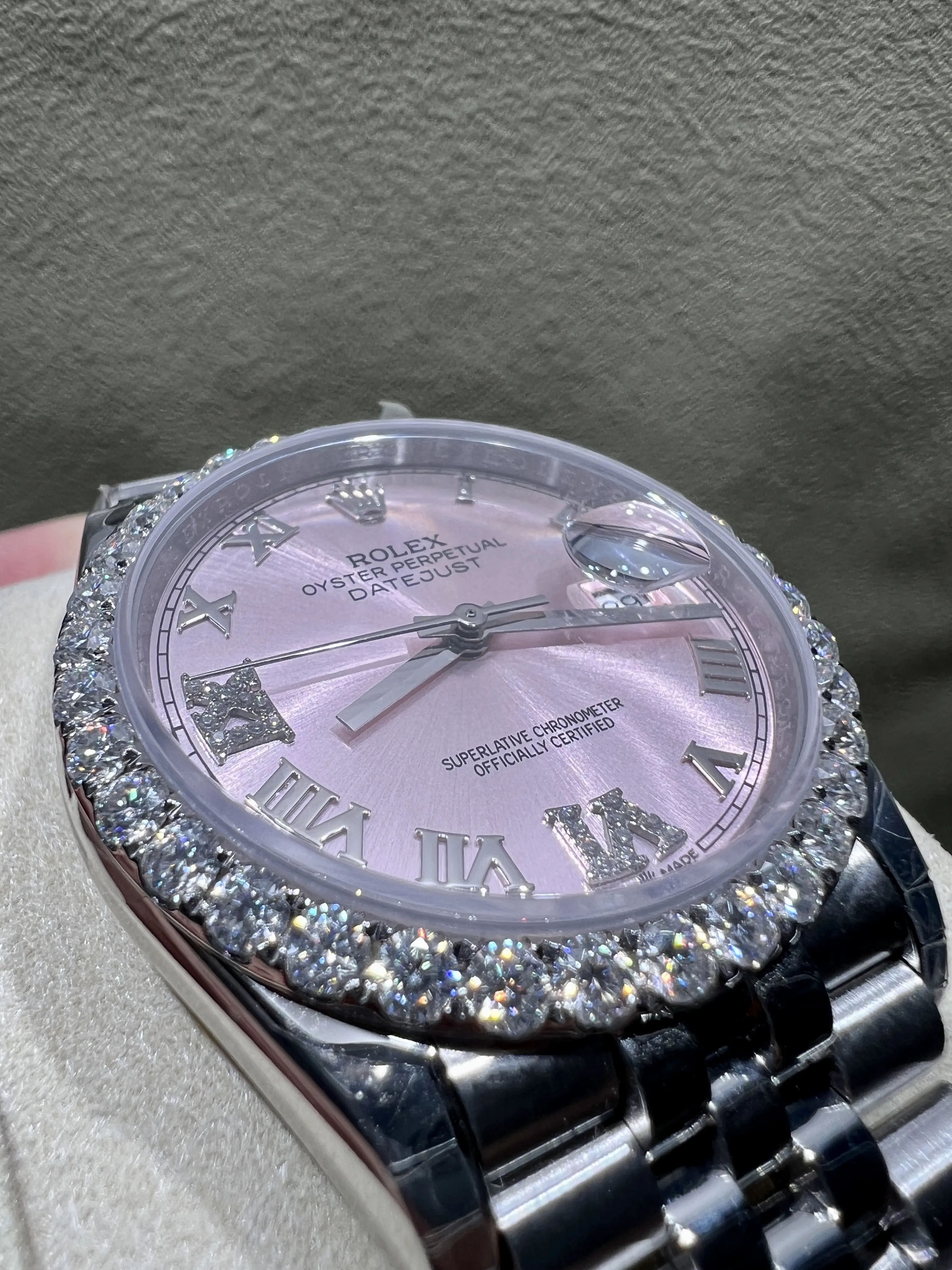 Datejust 36mm Icedout Watch with Pink Dial D540019347 — view 3