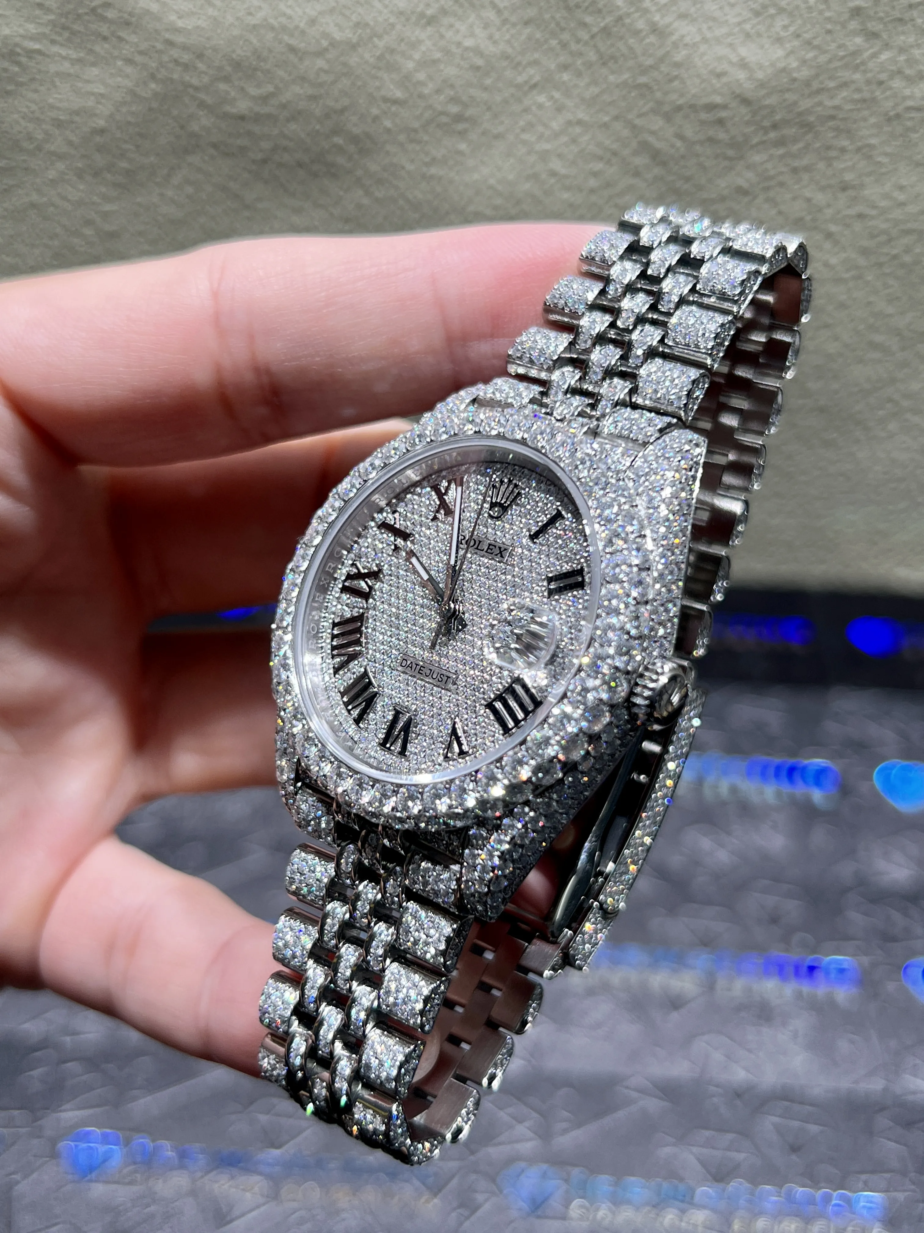 Datejust Pavé Dial Icedout Watch D1147519349 — view 4