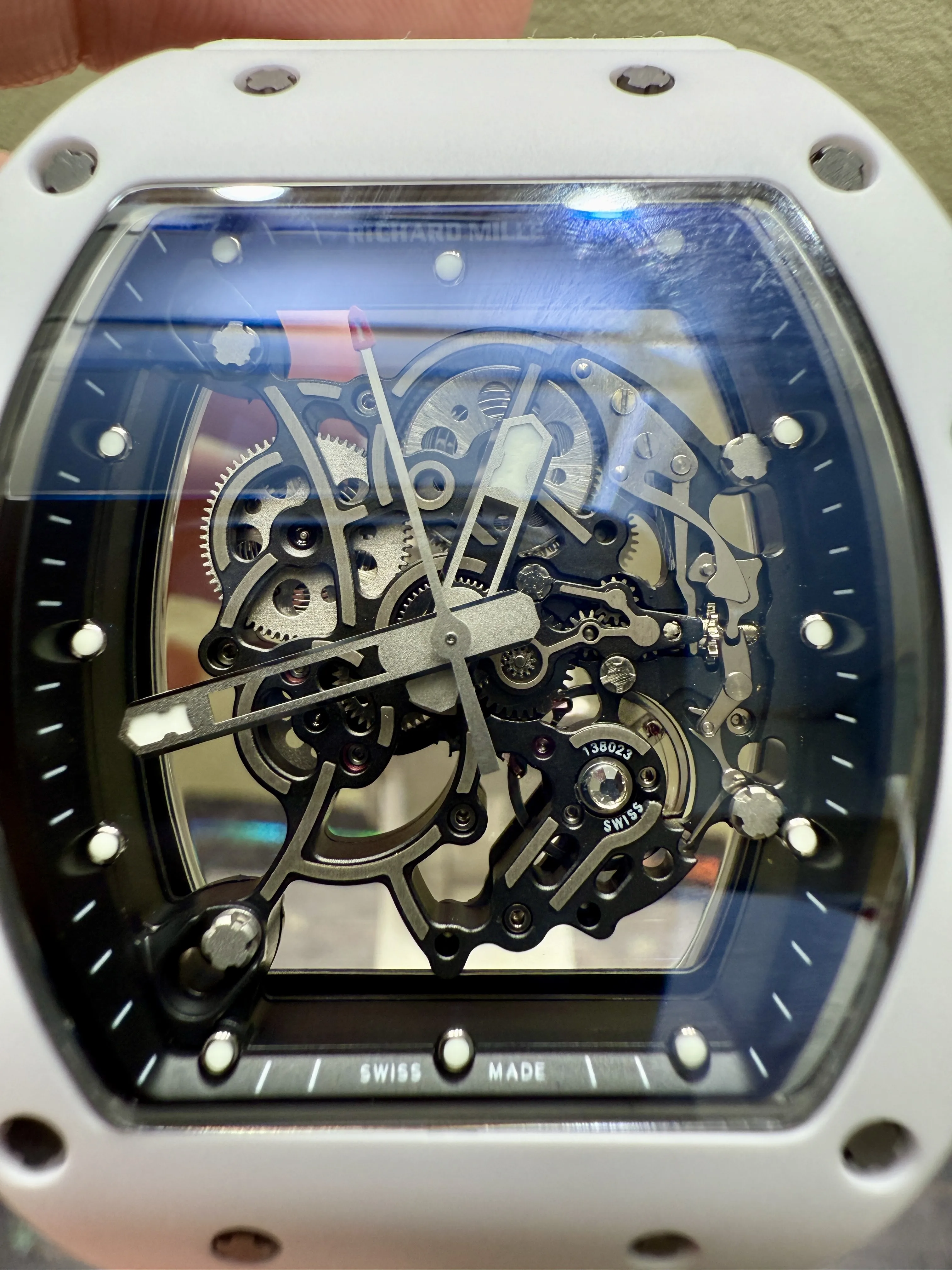 RM055 Skeleton Dial Ceramic Watch D661519343 — view 10