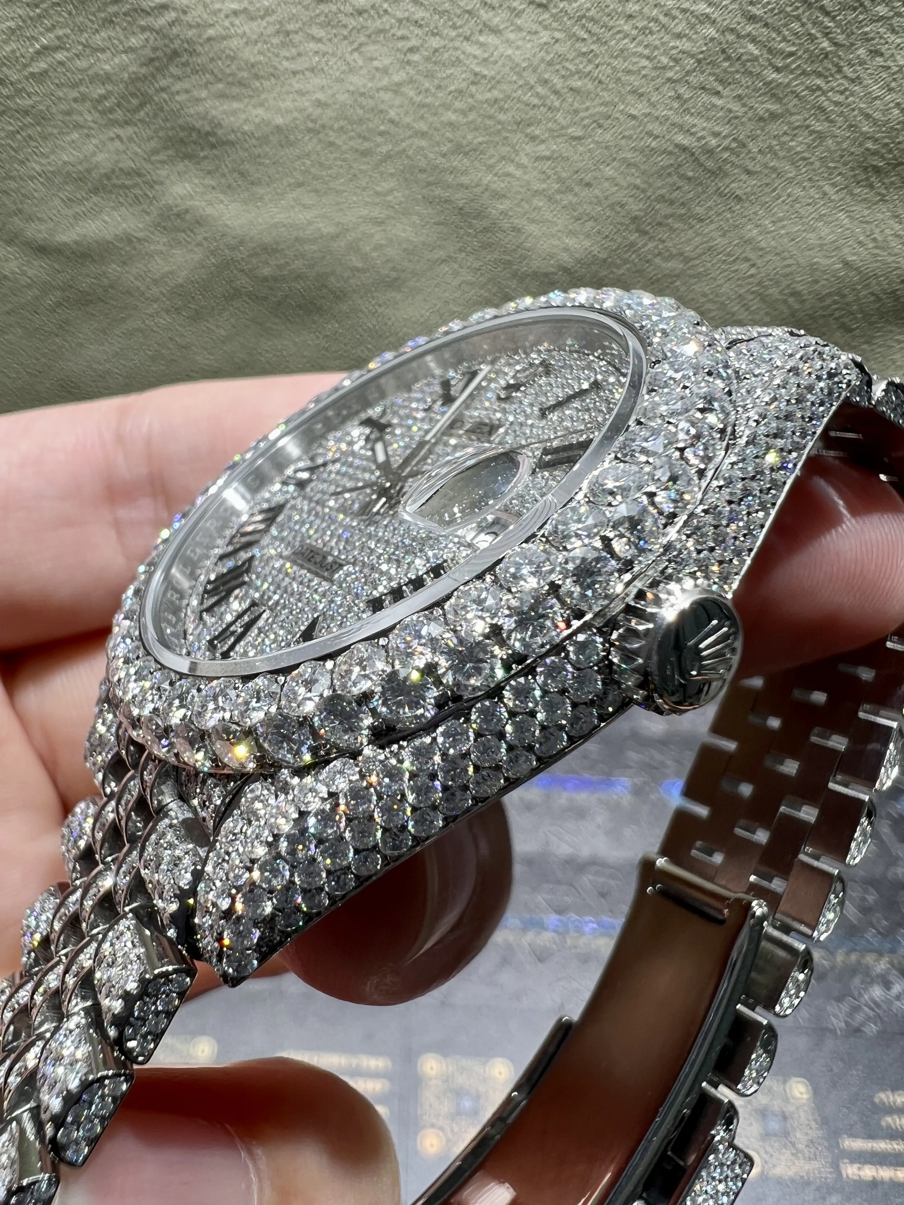 Datejust Pavé Dial Icedout Watch D1147519349 — view 9