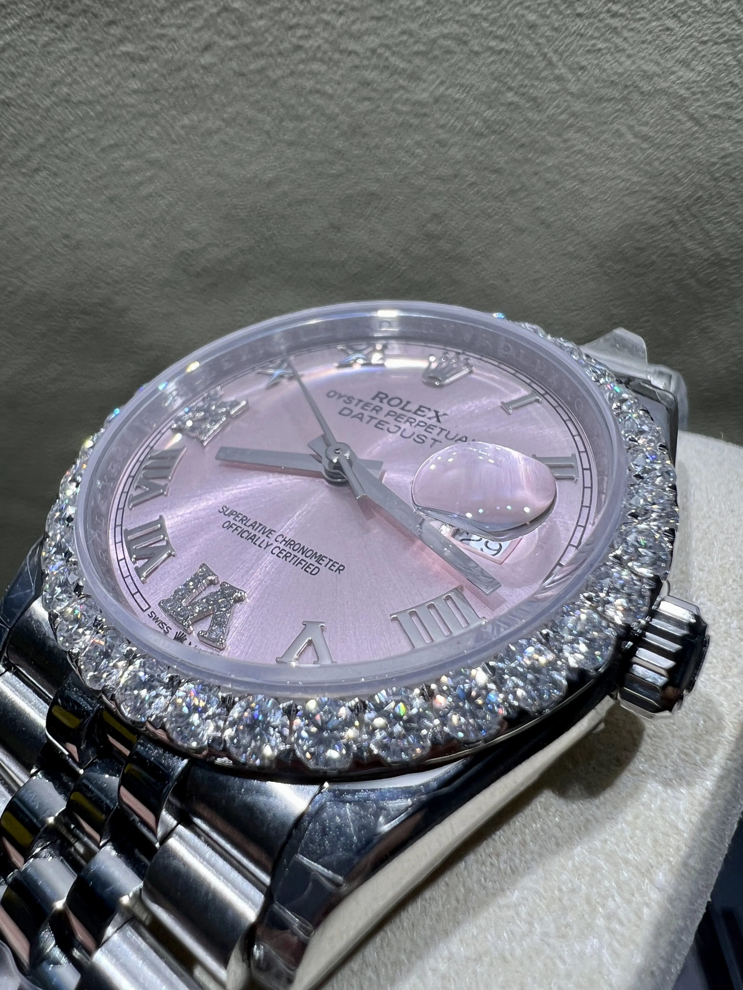 Datejust 36mm Icedout Watch with Pink Dial D540019347 — view 4