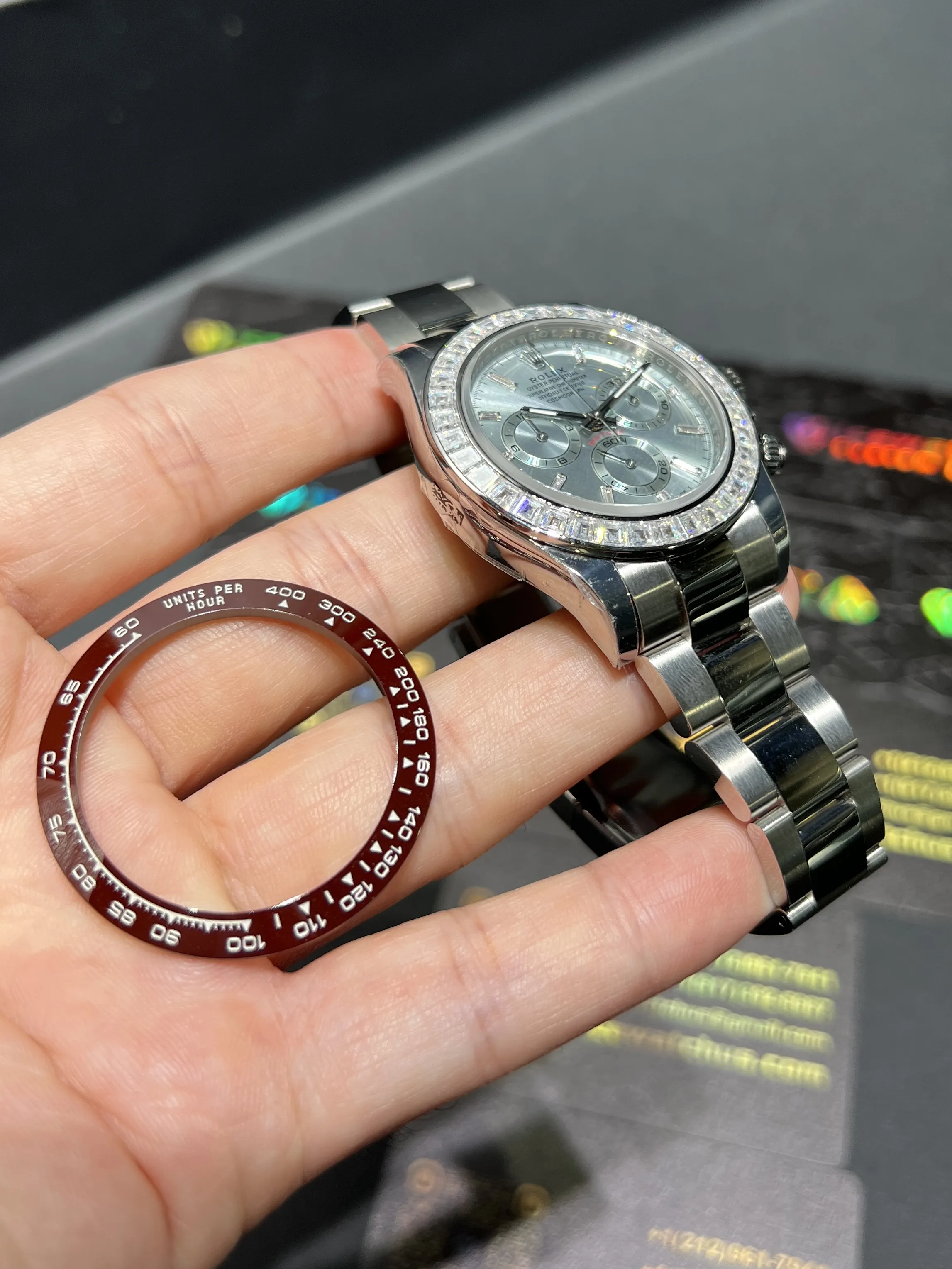 Cosmograph Daytona Icedout Watch with Baguette Bezel D810019361 — view 6