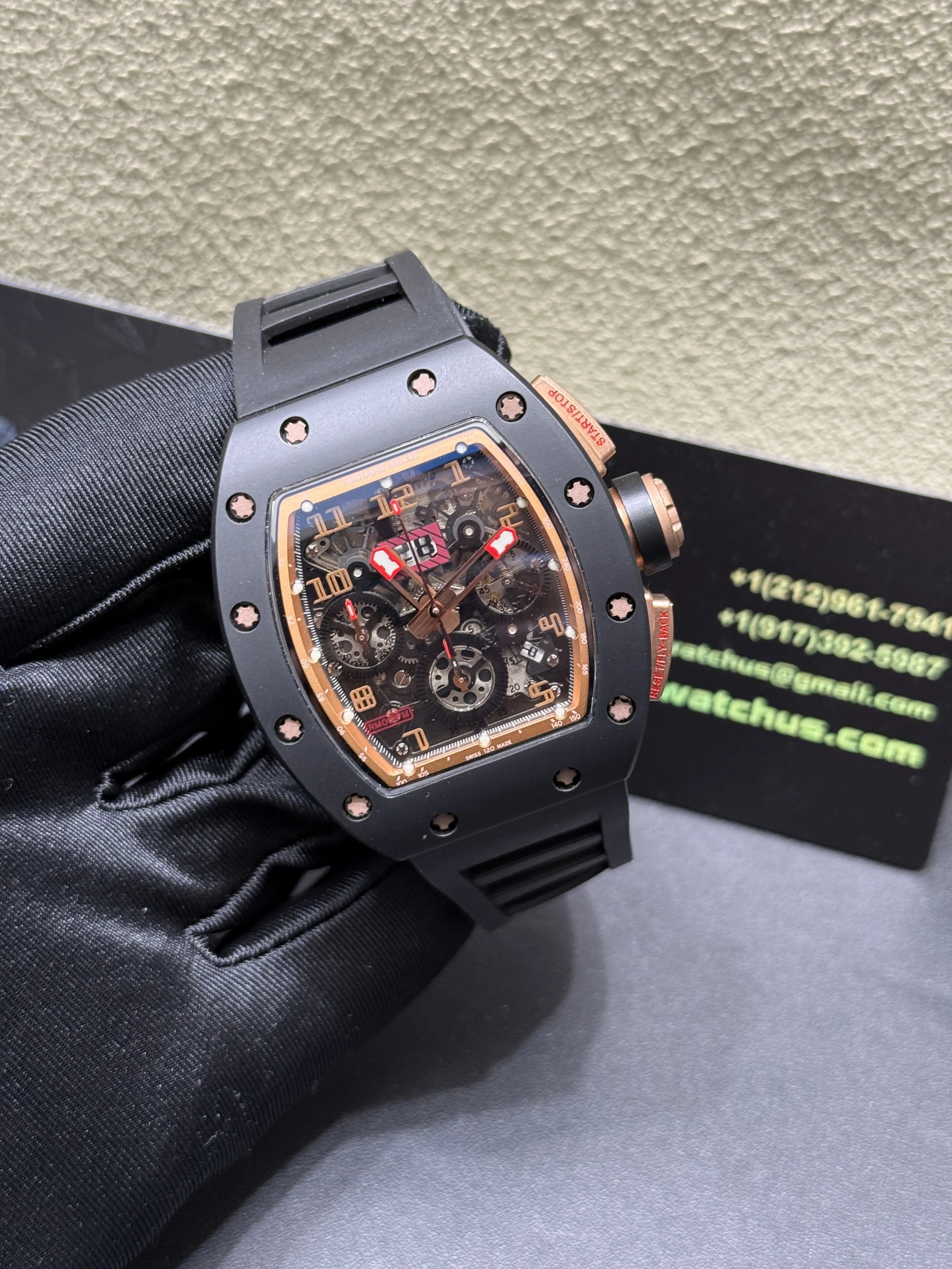 RM011 Skeleton Dial Chronograph Watch D438819377 — view 2