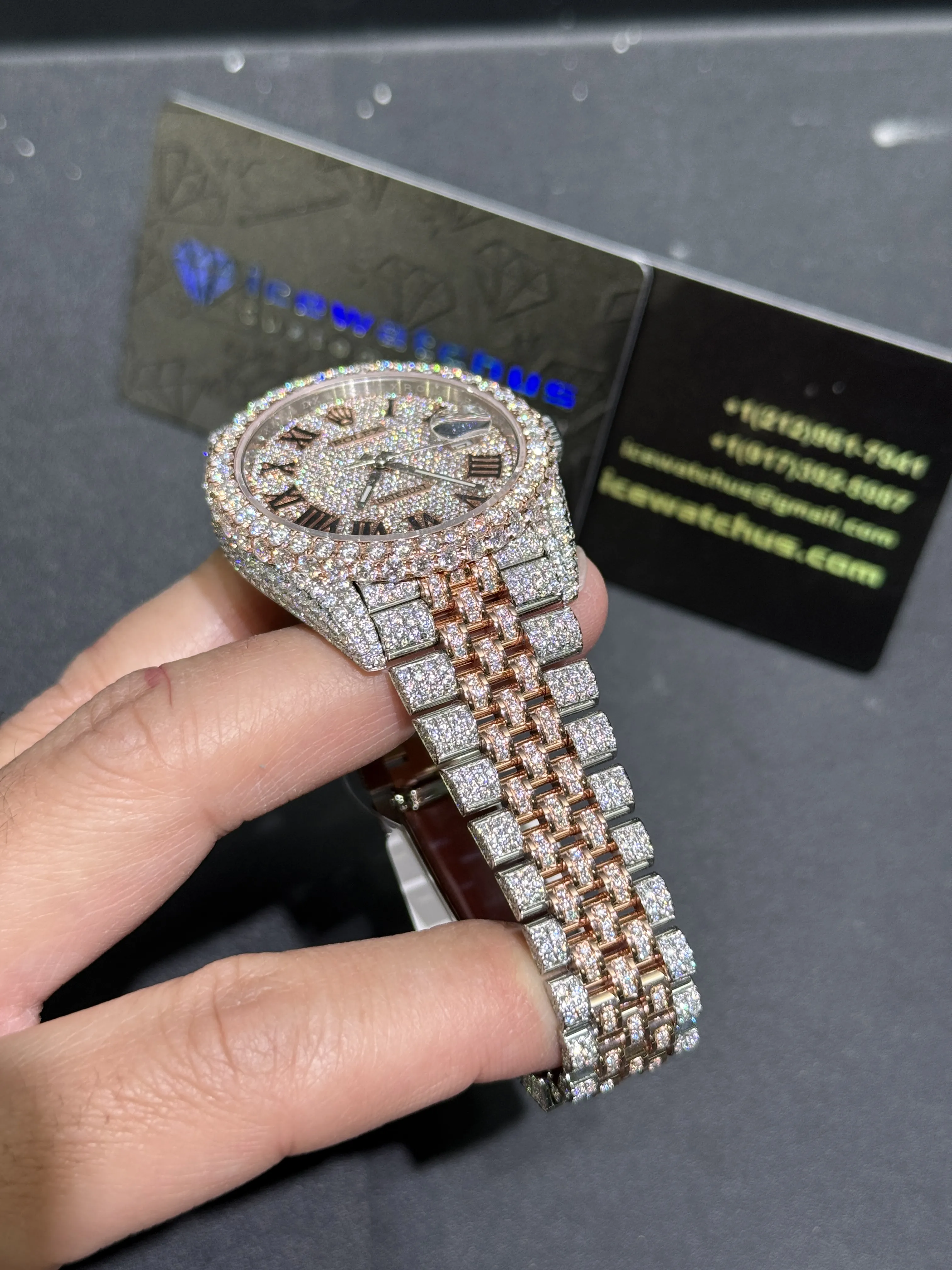 Datejust 41mm Pavé Dial Icedout Watch D1147519365 — view 8