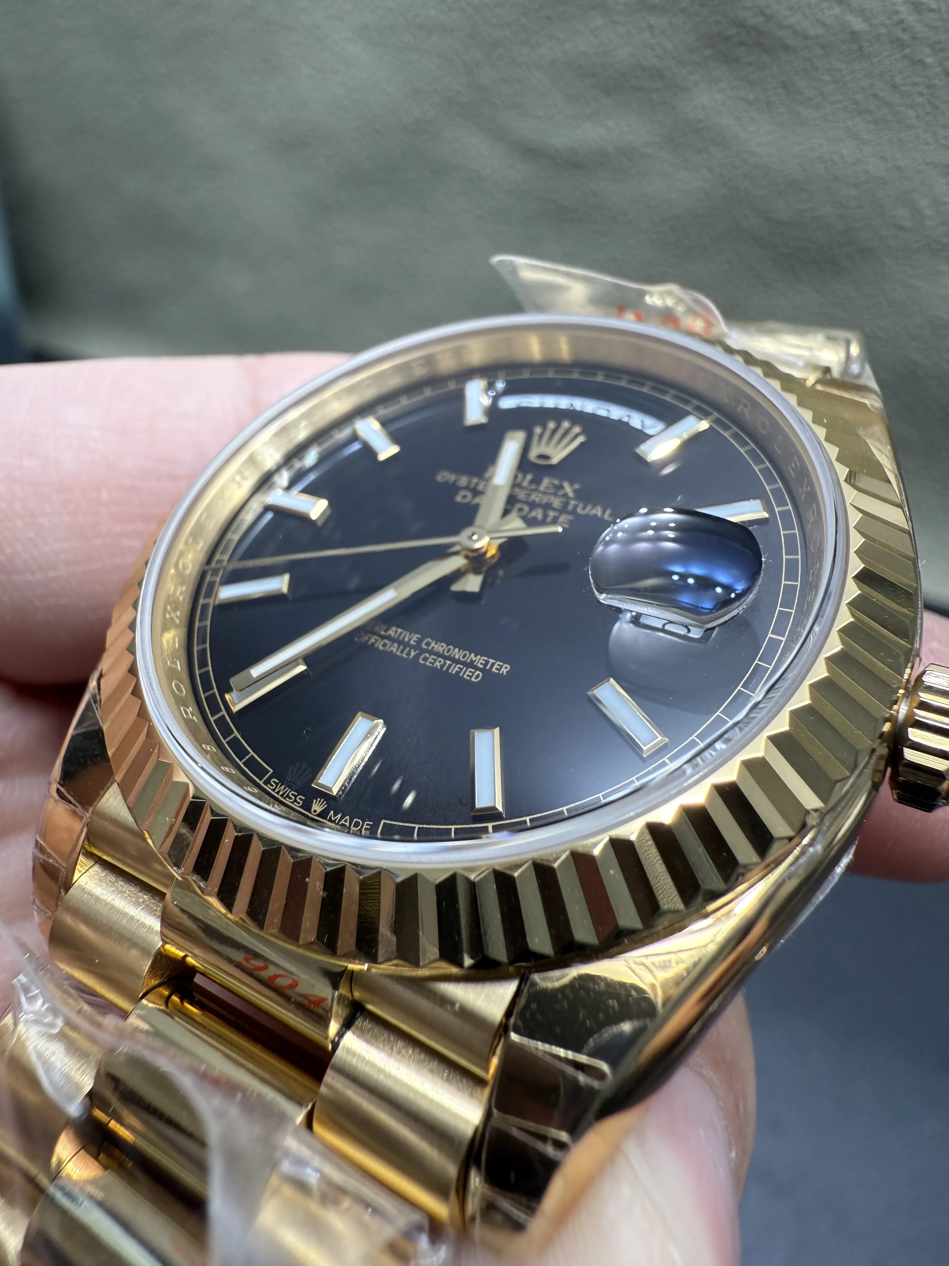 Day-Date 40mm Gold-Tone Watch with Black Dial D398319385 — view 11