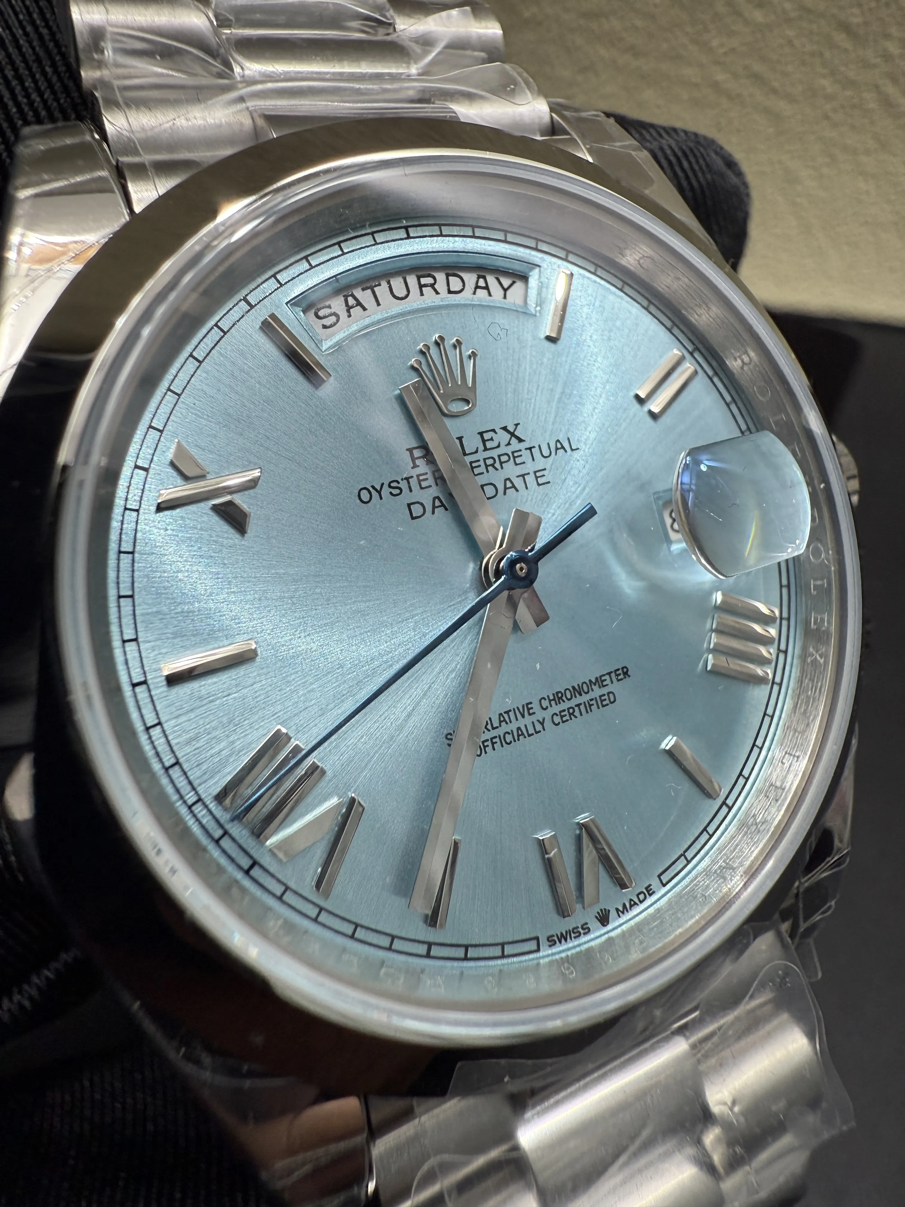 Day-Date 40mm Ice Blue Dial Watch D398319371 — view 8