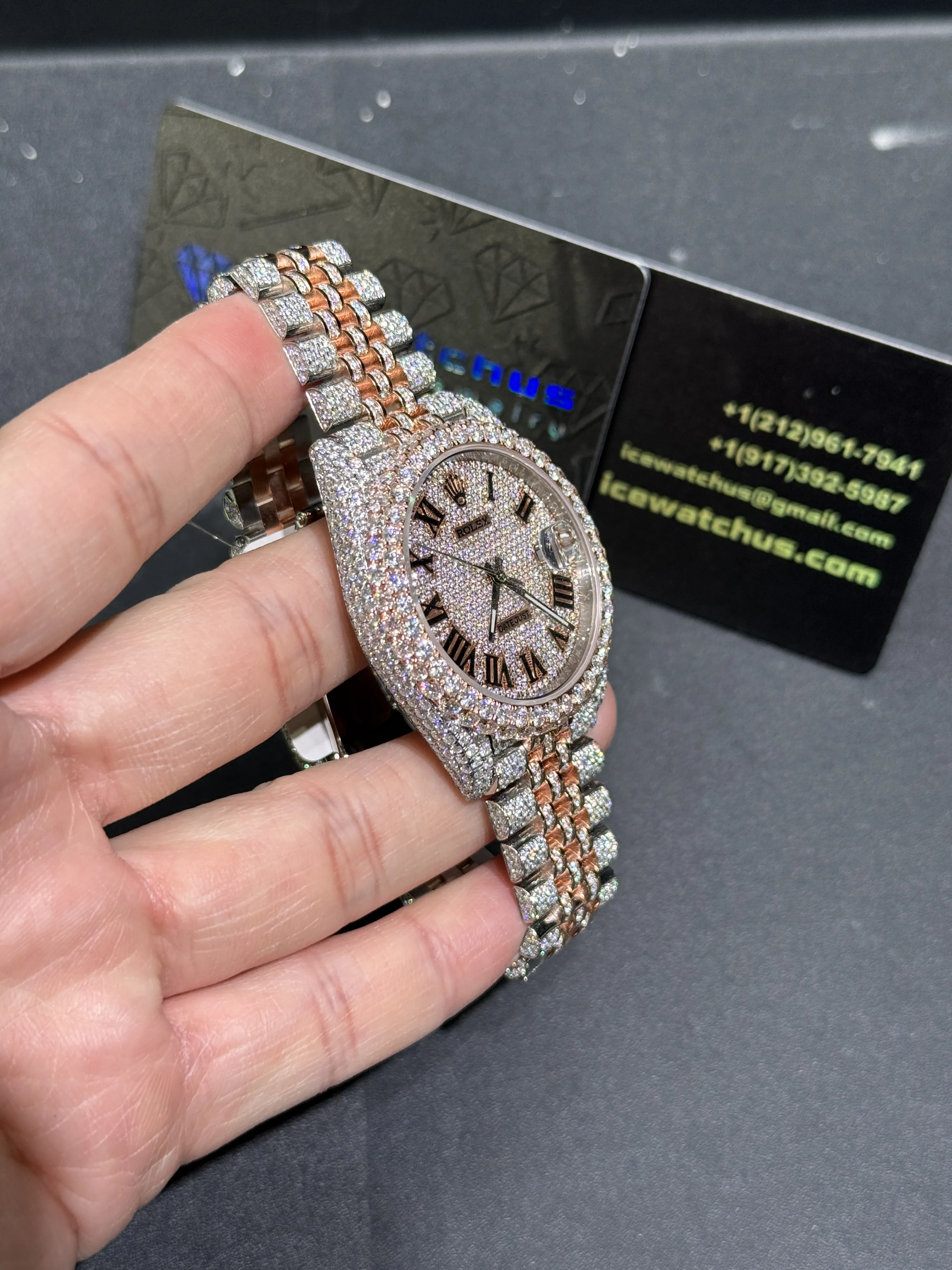 Datejust 41mm Pavé Dial Icedout Watch D1147519365 — view 3
