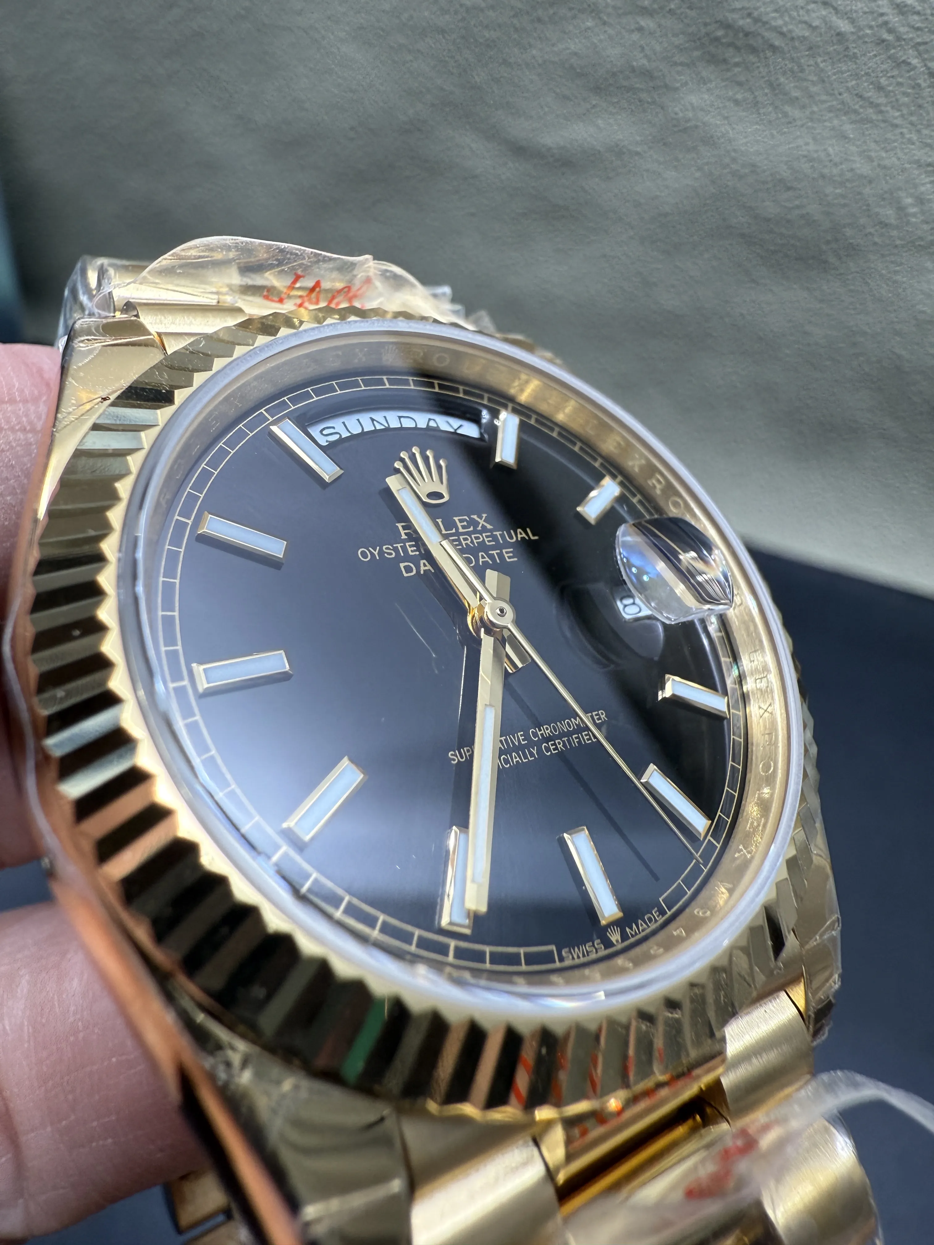 Day-Date 40mm Gold-Tone Watch with Black Dial D398319385 — view 10