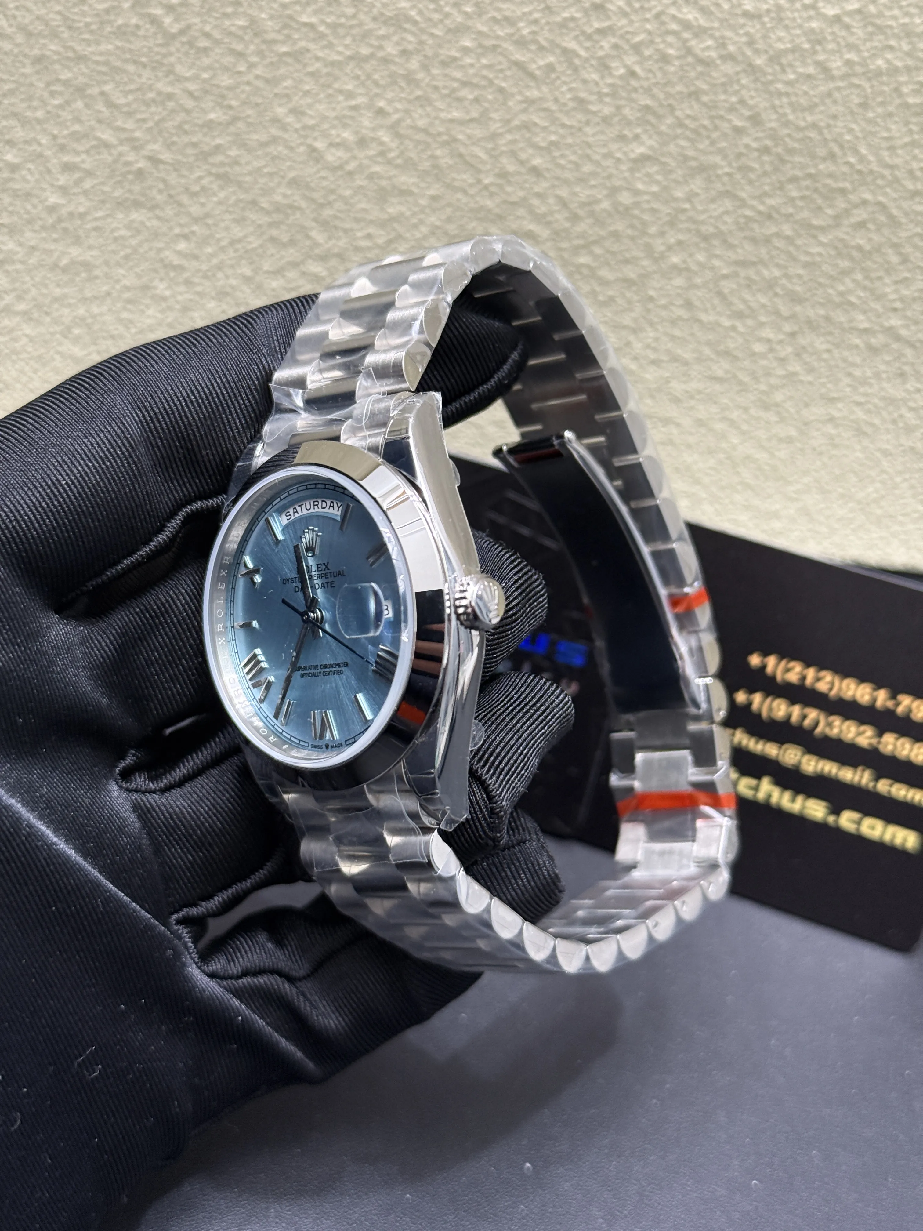 Day-Date 40mm Ice Blue Dial Watch D398319371 — view 4