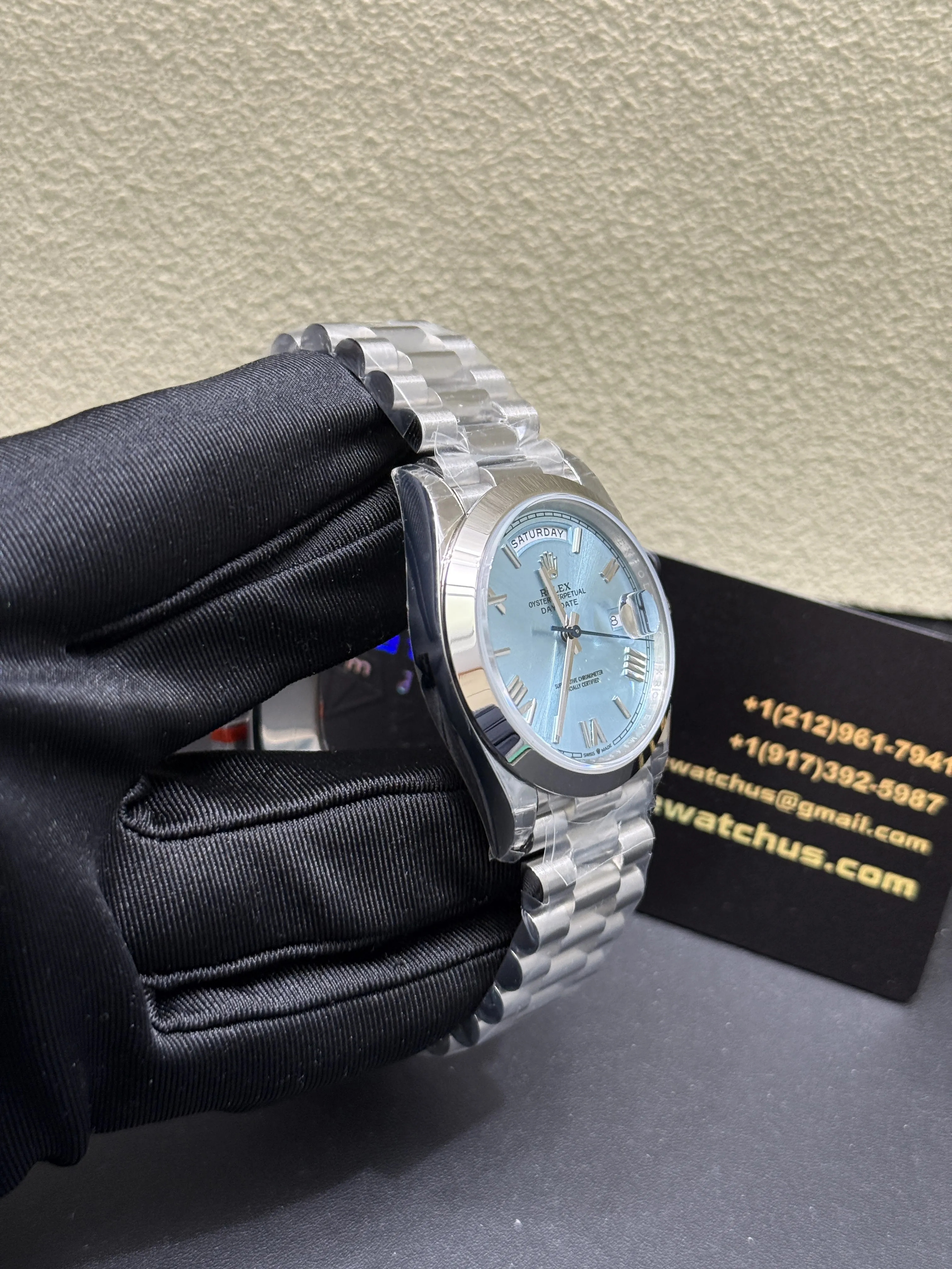 Day-Date 40mm Ice Blue Dial Watch D398319371 — view 3