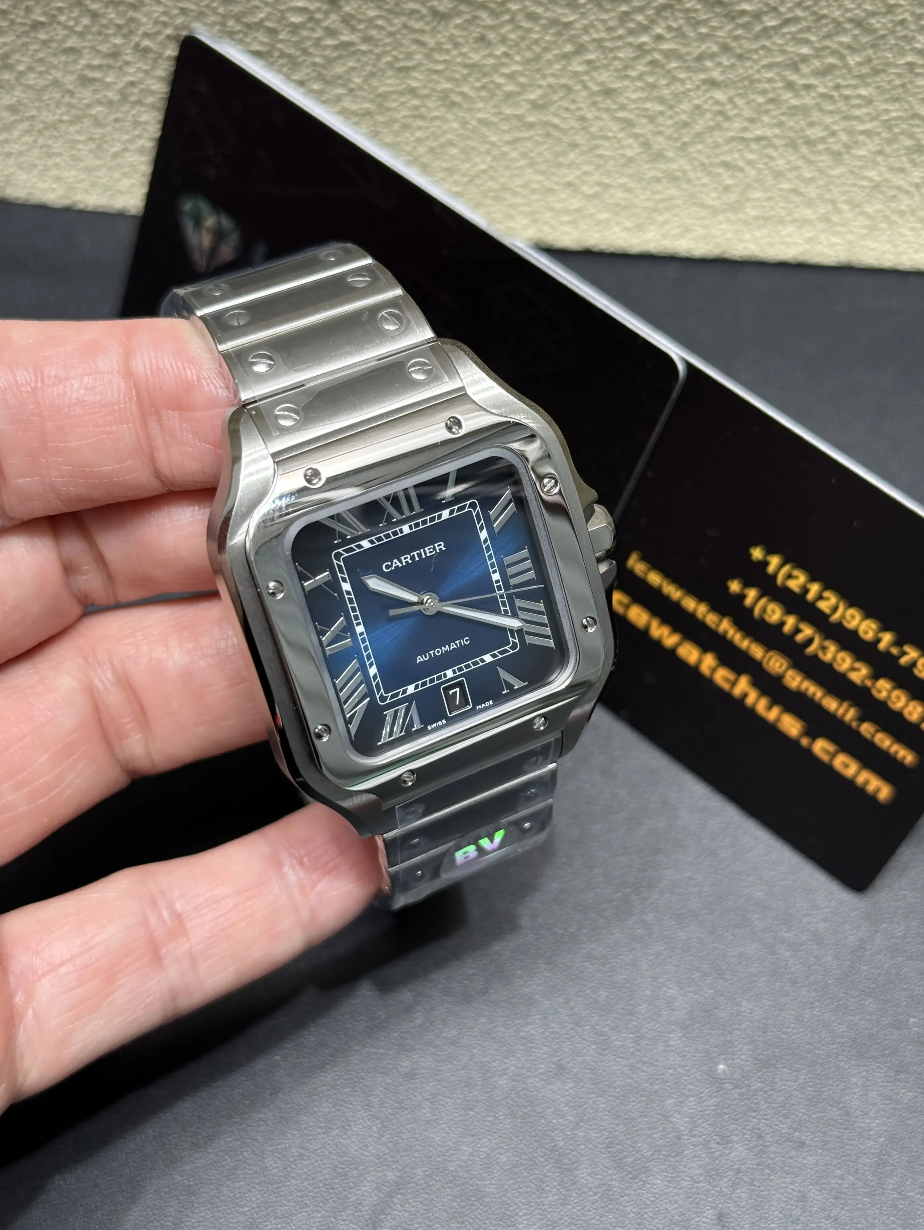 Santos de Cartier Automatic Blue Dial Watch D398319376 — view 2
