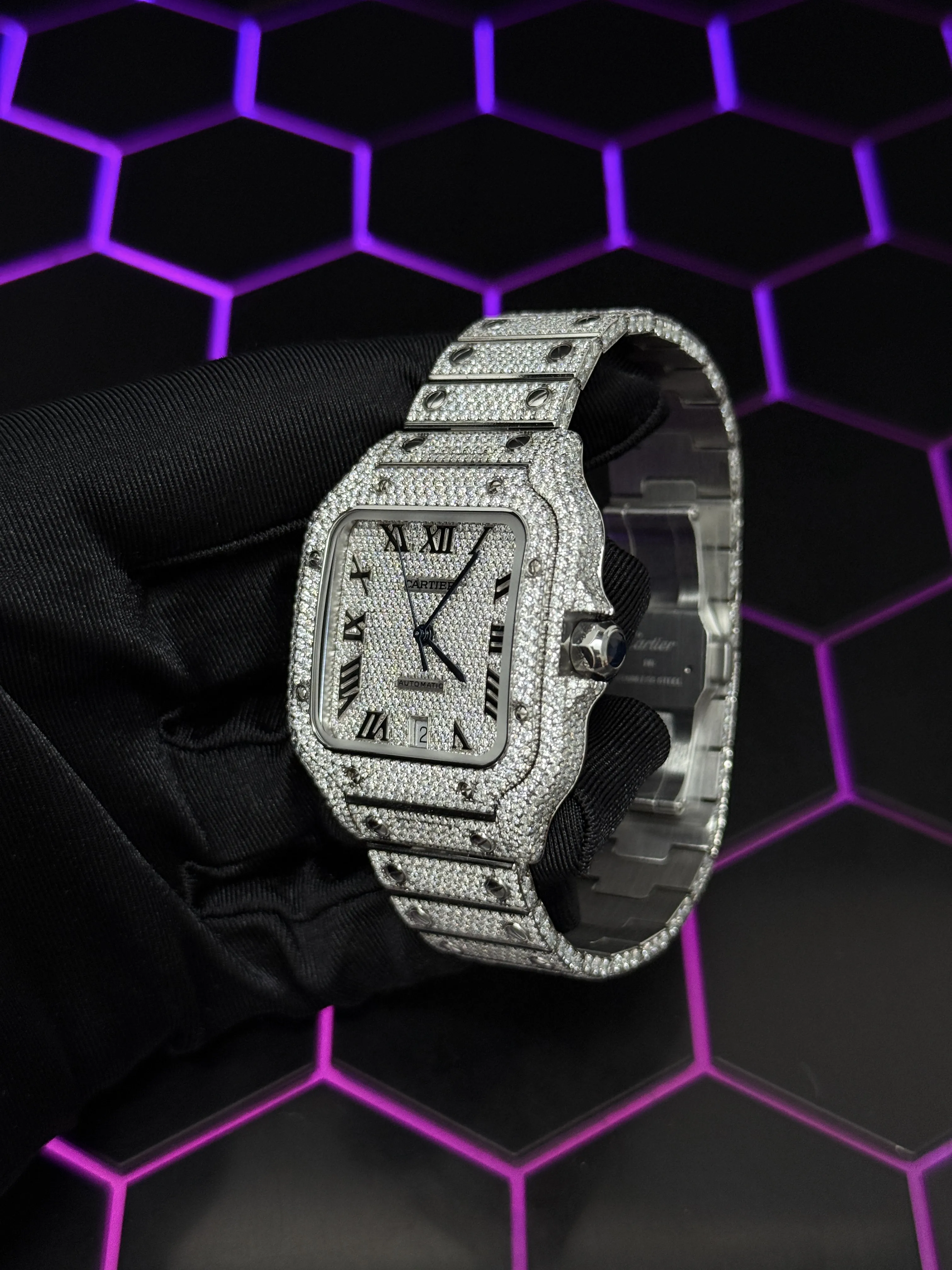 Santos de Cartier Icedout Pavé Watch 40mm D1147519395 — view 6