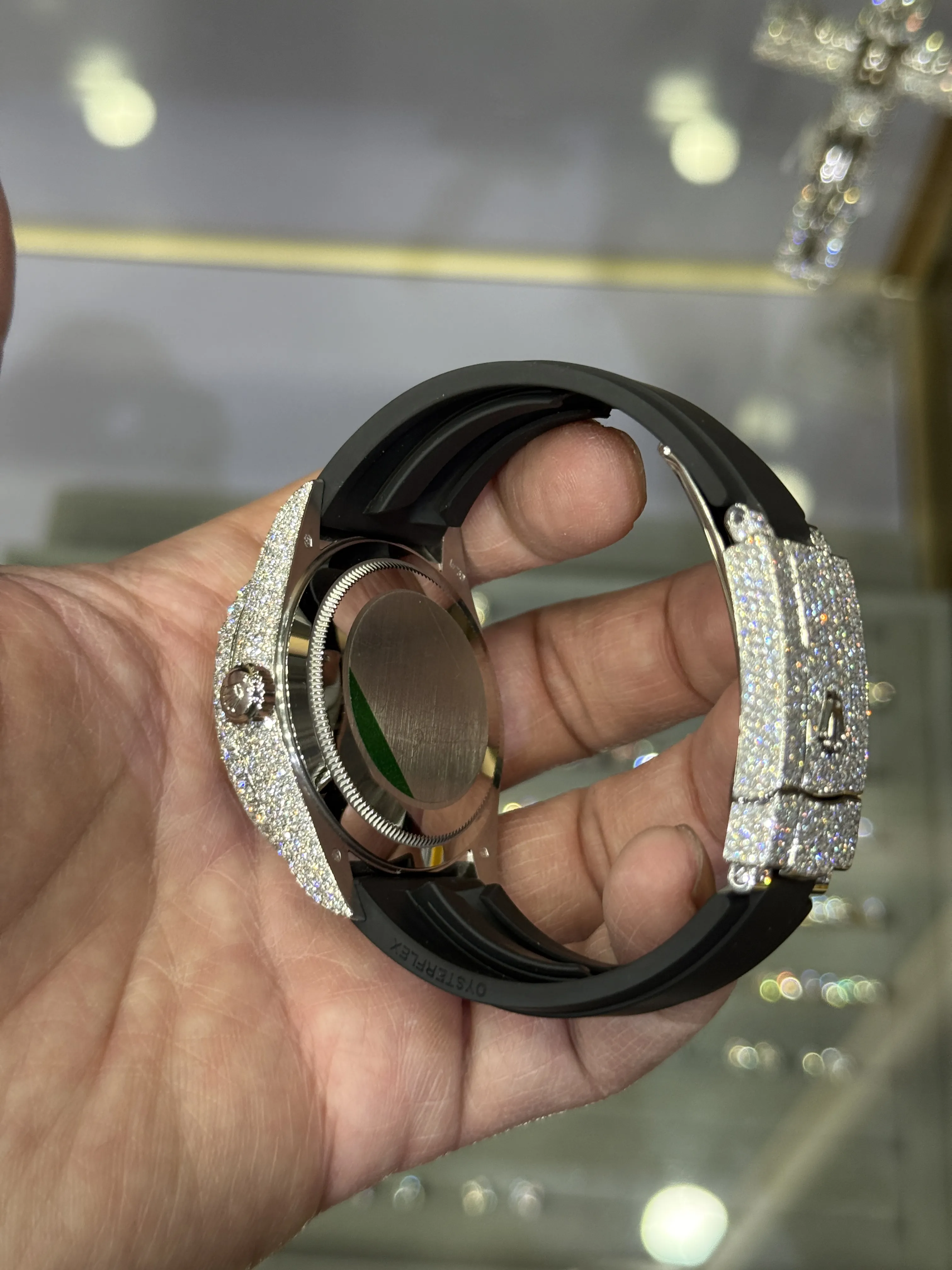 0167 VVS Lab-grown Diamond Rolex SkyDweller 42mm Rubber band D1687519401 — view 6